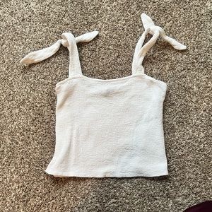 Express White Knit Tank Top